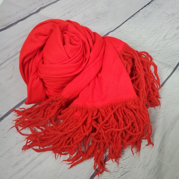 red fringe scarf ( 5 for $20 ) - Picture 4 of 5